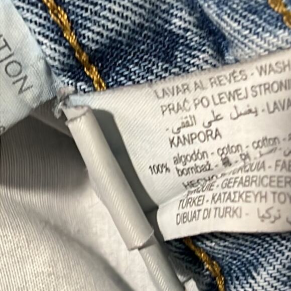 Zara Super Ripped Baggy Distressed Light Washed Jeans Size 6 - Picture 7 of 9